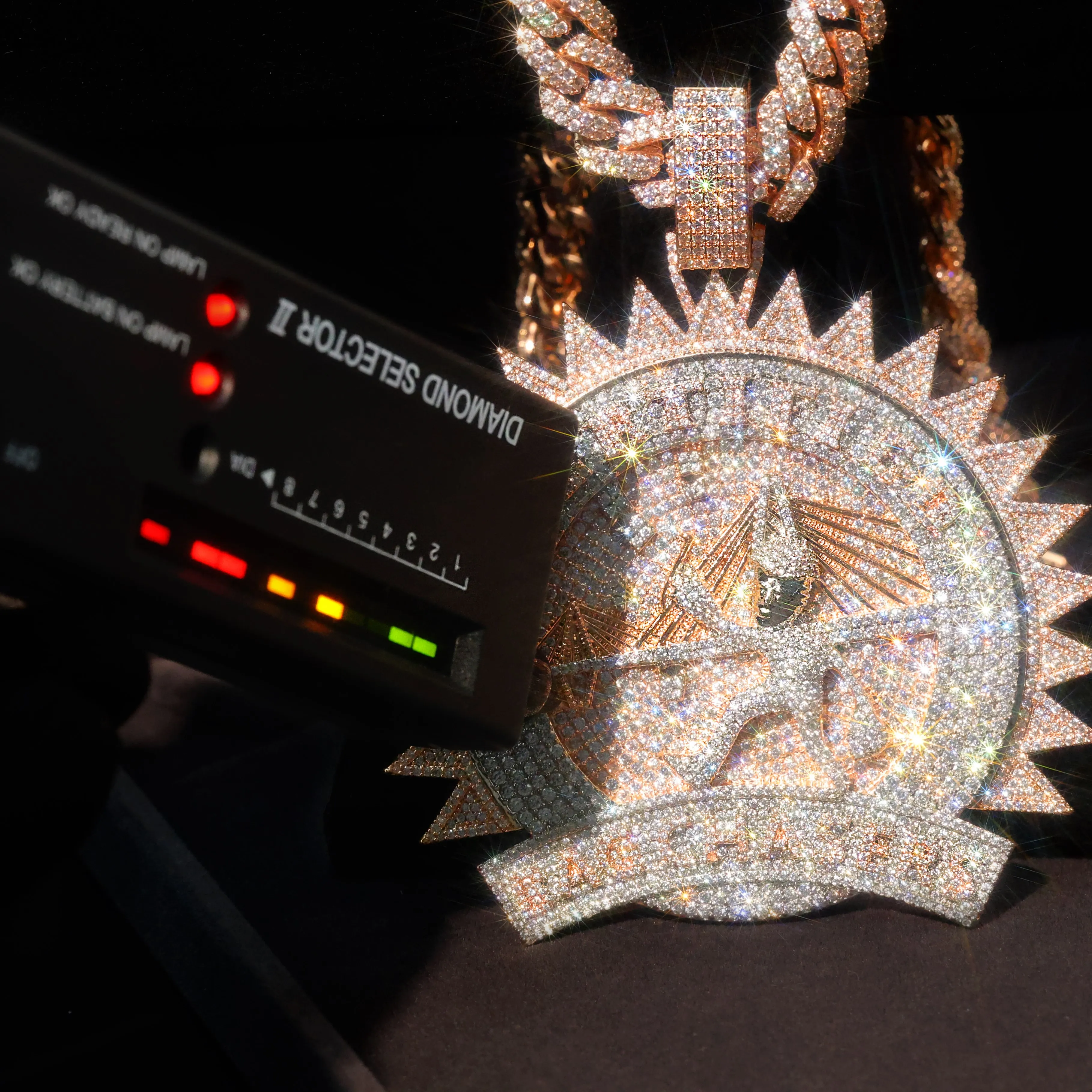 Egyptian Pharaoh Sun Pendant Matte Antique Gold Zircon/Moissanite/S925 Pendant Necklace Jewelry Making Discovery Accessories