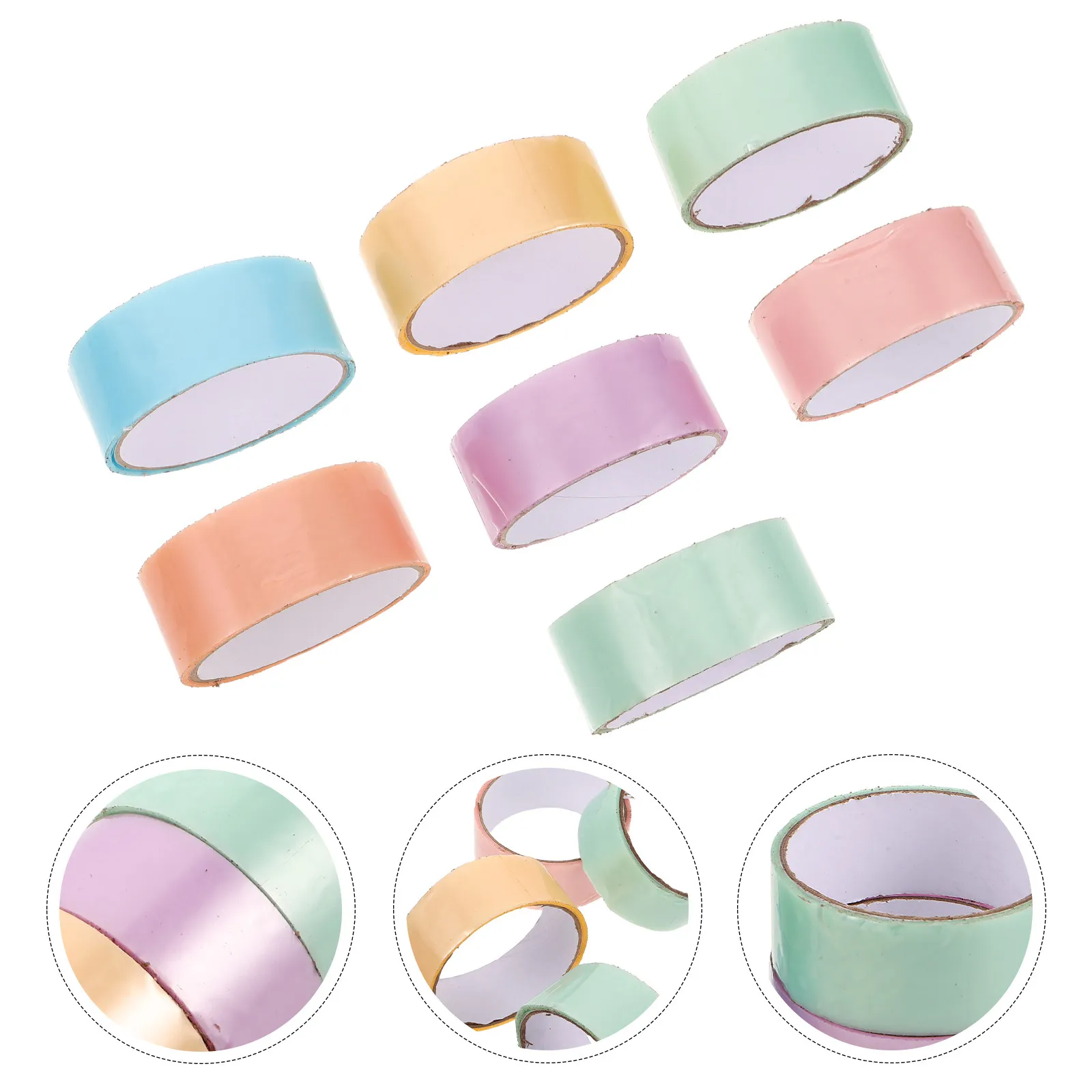 7 Roll Rainbow Adhesive Tape Heavy Duty Colored Duct Tape Waterproof for DIY Craft Projects Packing Supplies