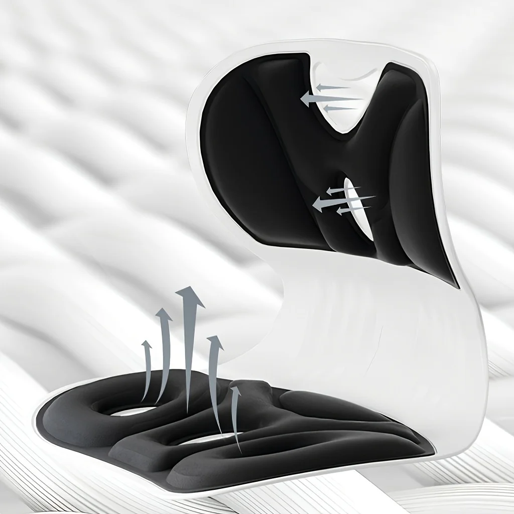 

Ergonomic Waist Support Pillow - A Backrest for Relieving Fatigue When Studying or Watching TV, Multi-functional Seat Cushion