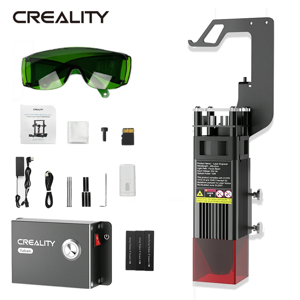 Creality Laser Engraving Module Kit 10W 5W 1.6W 0.06mm High-Precision 3D Printer Parts Lossless Upgrade for CR-10 Ender Series