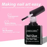 LIMEGIRL Colle Gel pour Ongles 7,5ml, Colle UV pour Faux Ongles, Vernis Gel Manucure, Gellac Hybride, Vernis Gel Multi-fonctions Ultra-résistant 1
