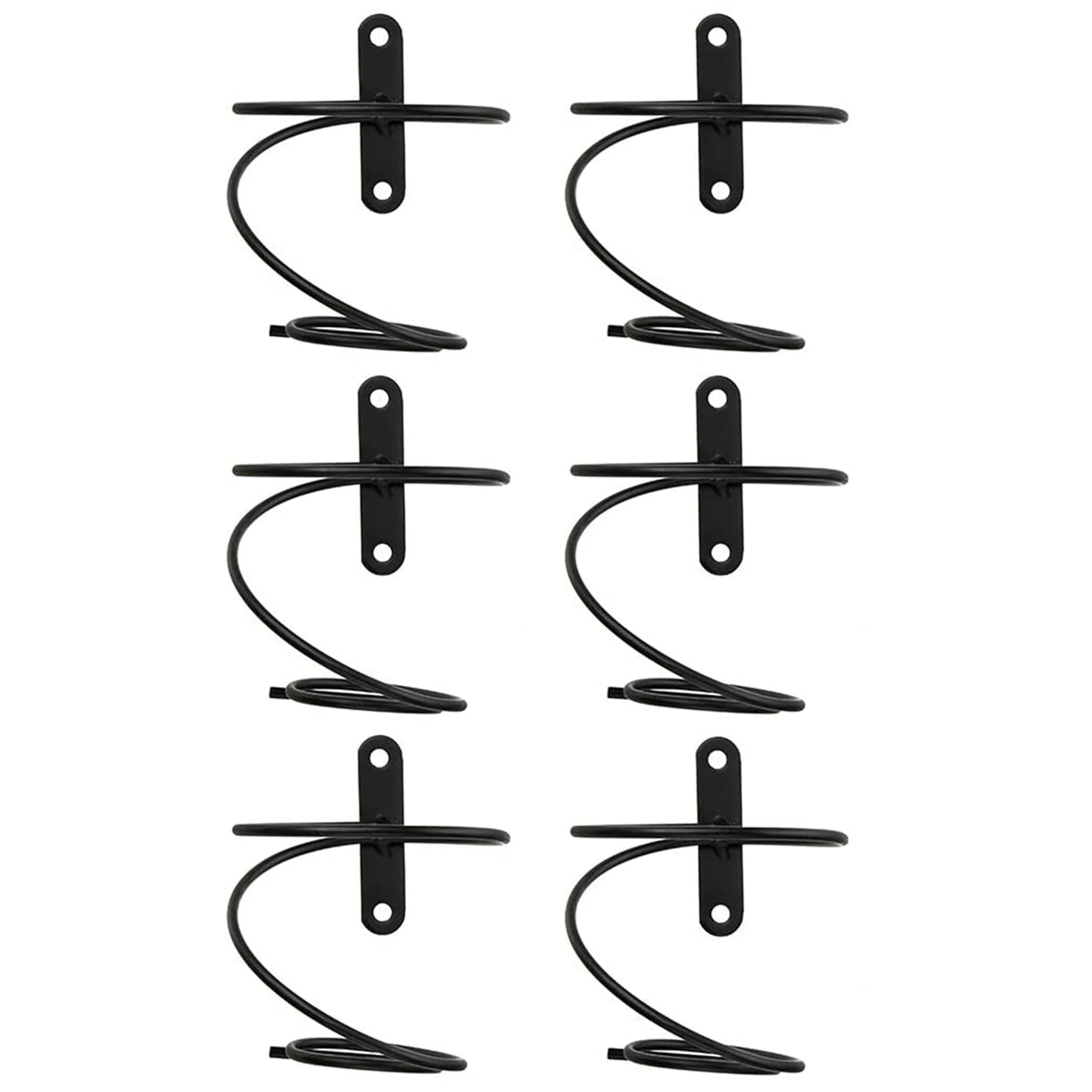 

Pack of 6 Wall Mounted Wine Racks - Red Wine Bottle Display Holder with Screws Metal Hanging Wine Rack Organizer