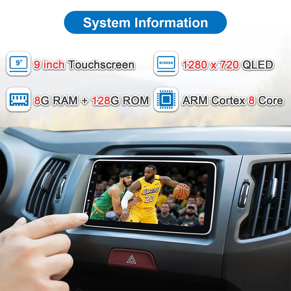 AntNavi Universal 10.33″ Android Screen 1 Din Car Radio Bluetooth Android Auto Carplay GPS Multimedia Player IPS Car Stereo