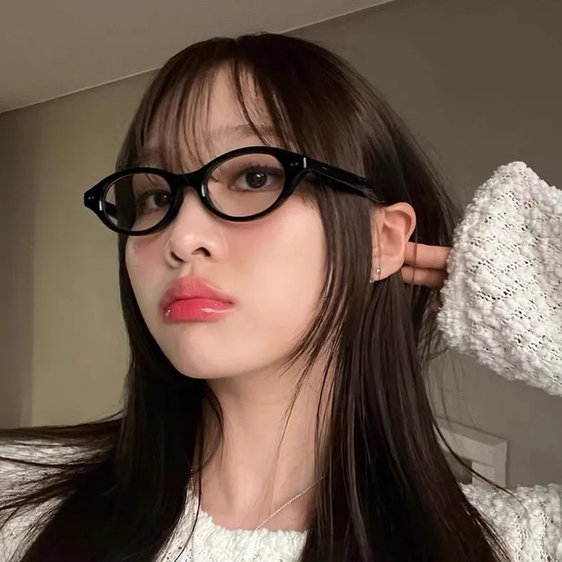 Oval Eyeglasses Anti Blue Light Blocking Glasses Women's Clear Anti Radiation Filter Glasses Anti Radiation Eyeglass