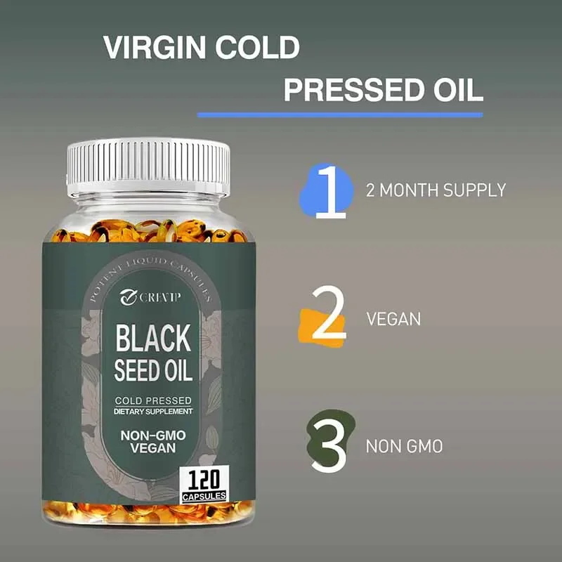 Black Seed Oil - Relieve Digestive Distress, Promote Healthy Hair and Skin, and Improve Overall Function