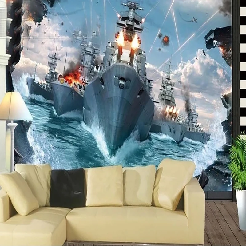 

Custom 3D Wallpaper Cartoon Maritime Vessel Photo Wall Murals Children Kids Bedroom Study Backdrop Wall Home Decor Papier Peint