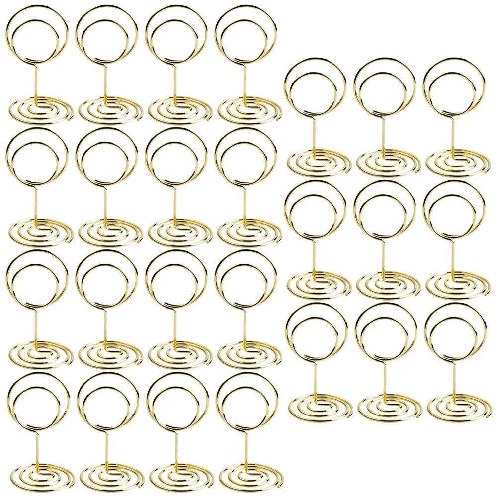 

25Pcs Picture Holder Stand Table Number Clips Gold Wedding Name Place Cards Holder for Centerpiece Menu Sign Display
