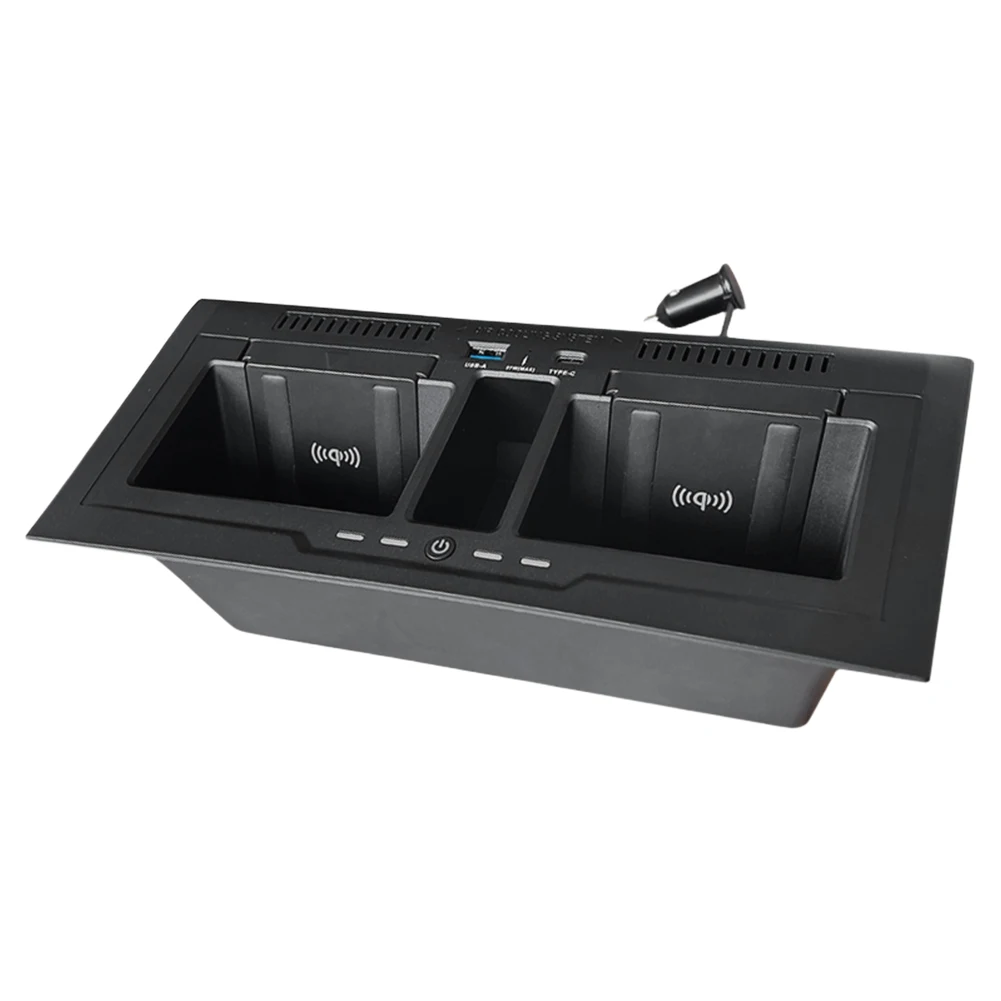 Cargador inalámbrico para coche, bandeja de carga rápida, soporte para teléfono móvil, placa de carga para Land Rover Defender 110 130 2020-2023