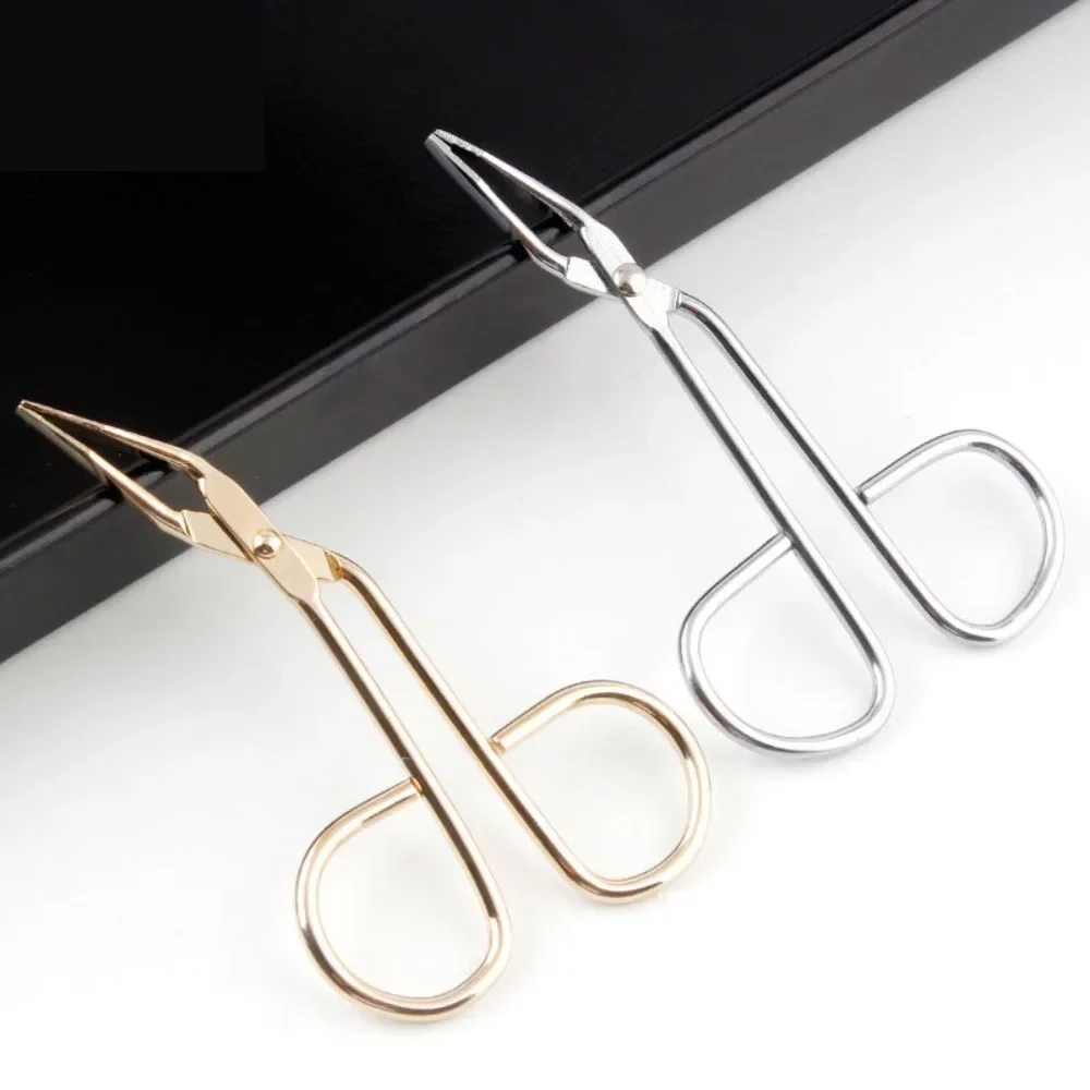 1Pcs Scissor Type Eyebrow Tweezer Fine Hairs Puller Eye Brow Nose Hair Removal Beauty Makeup Tools Accessories