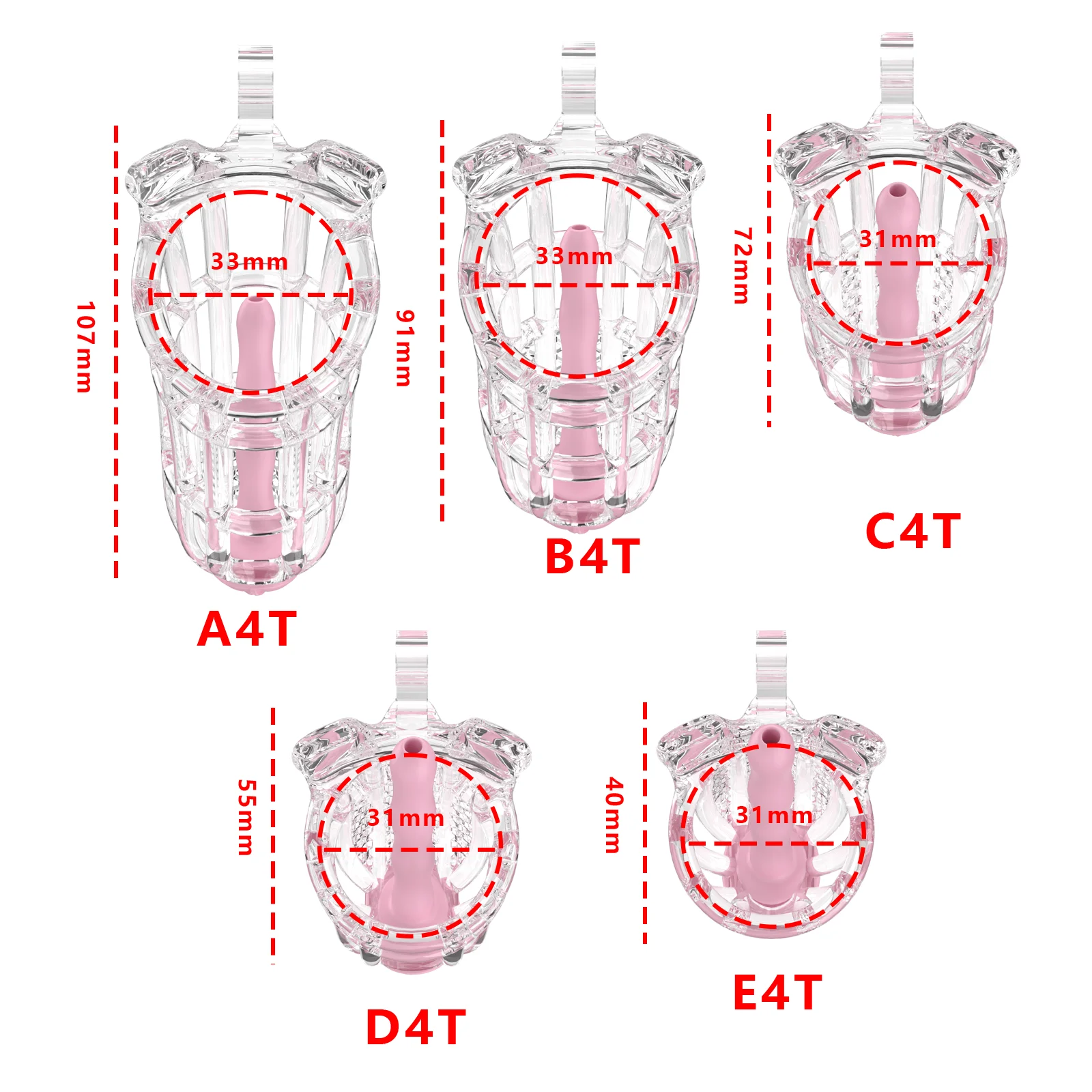 Bdsm Honingraat Doorzichtige Mannelijke Kuisheid Cage정unch 3D-geprint Lichtgewicht 5 Maten Penis Cock Cage Lock Met 5 Basisring Seksspeeltjes Voor Mannen