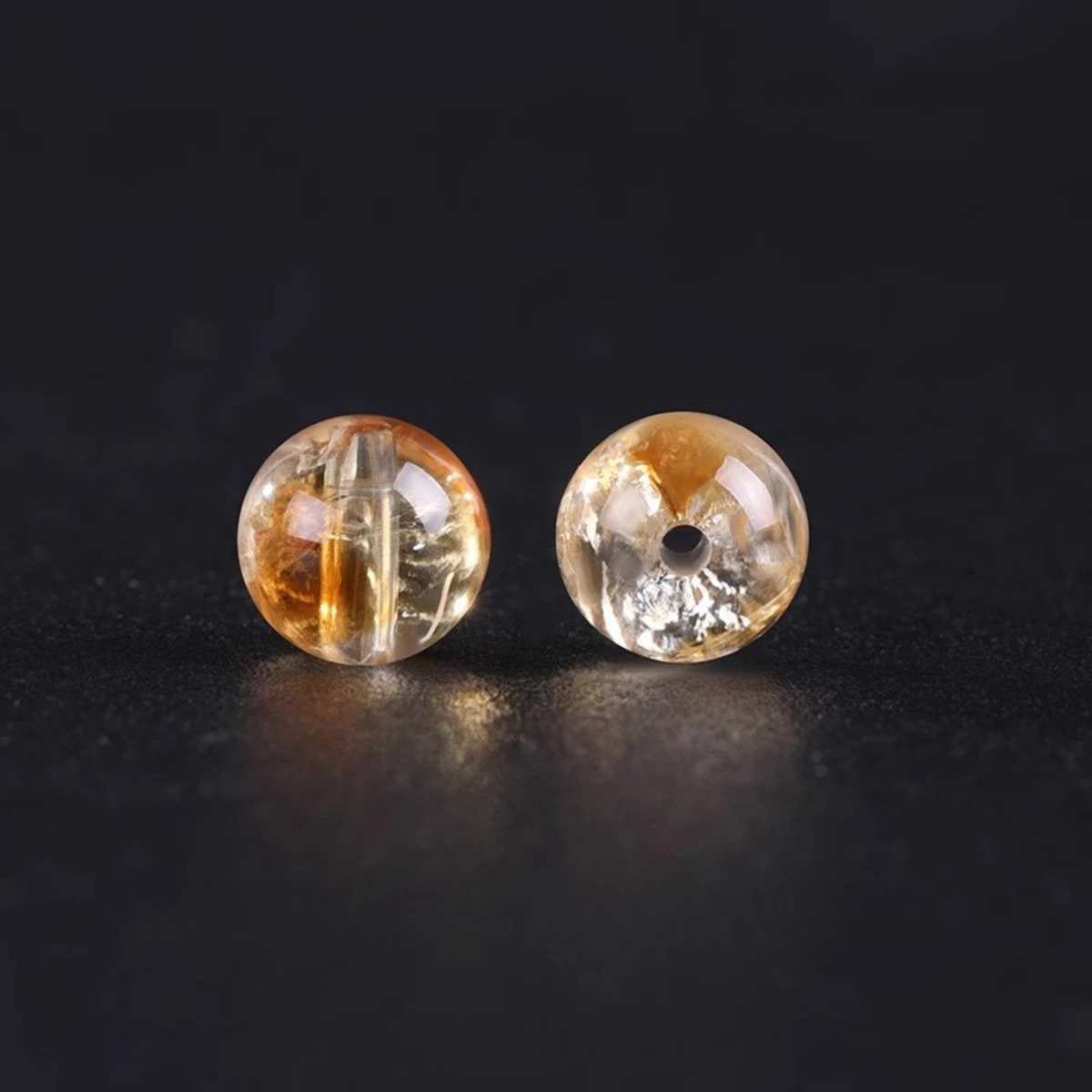4mm-12mm Natural Citrine Crystal Beads Yellow Phantom Quartz Beads Not Dyed Not Enhanced