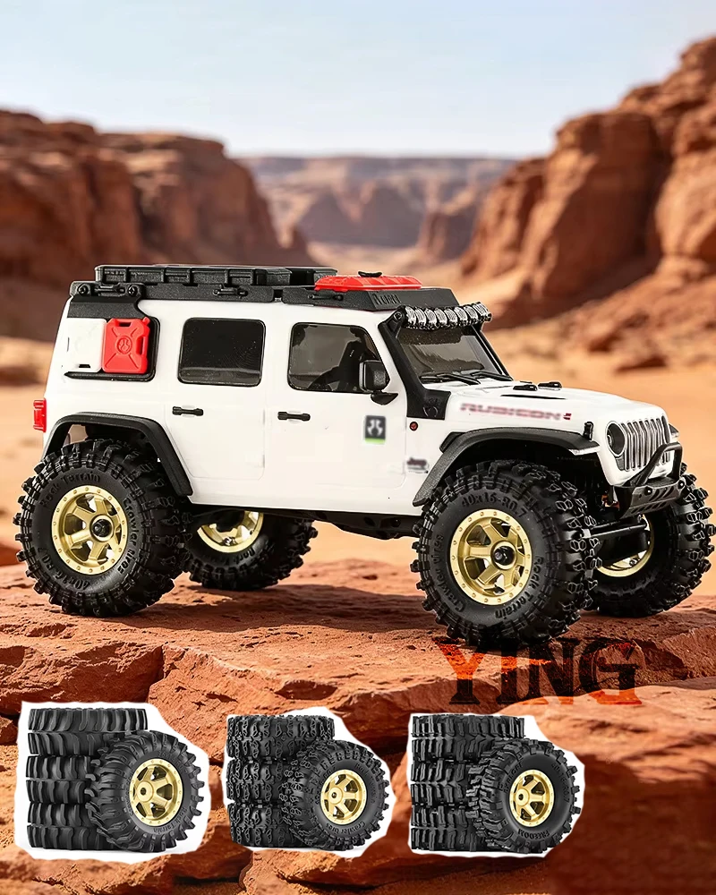 4PCS 1/30 SCX30 Brass Negative Offset Wheels 0.7 Inch Weight Rims for RC Crawler Upgrade Parts Compatible with Bronco Wrangler K