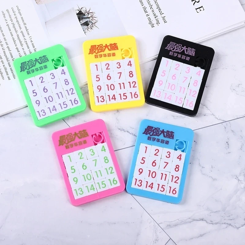 6 sztuk losowy numer puzzle ze zwierzętami plastikowe ruchome przesuwne puzzle dla dzieci wczesna edukacja Puzzle zabawki szkolne prezent dla
