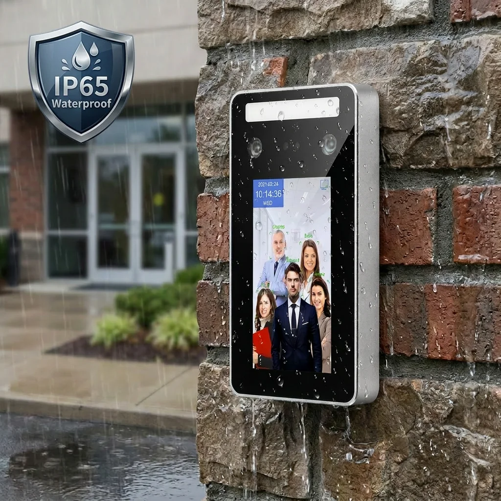 Linux Face Recognition Access Control 10000 Users IP65 Waterproof QR Code Reader Wiegand WIFI Biometric Attendance OEM ODM