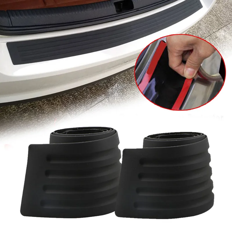 

104cm/ 90cm Car Trunk Door Sill Plate Protector Auto Rear Bumper Guard Rubber Anti-slip Pad Strip Trim Universal Car Accessories