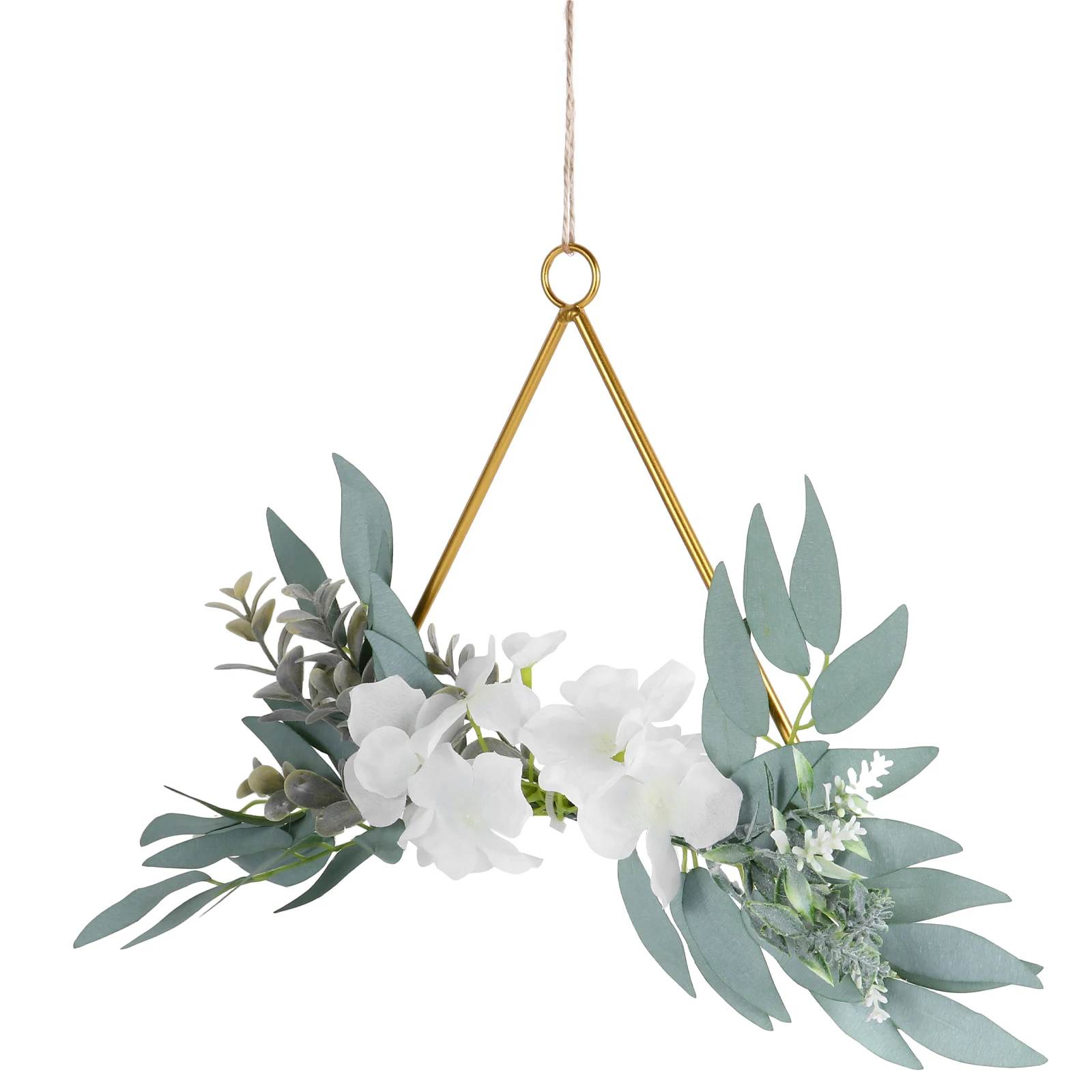 

Wrought Iron Hanging Simulation Wreath Iron Craft Door nament Vintage Flower Decor Home Party Background