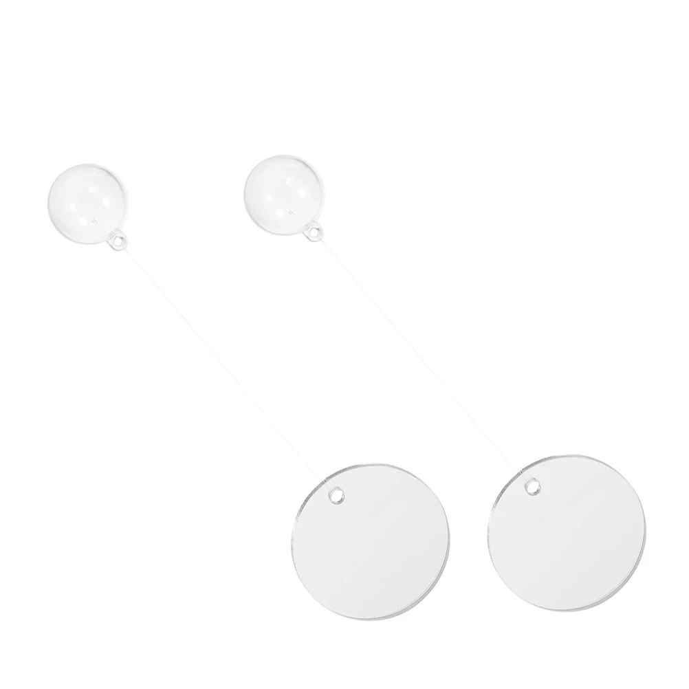 

2Pcs Betta Teasing Mirror Acrylic Floating Ball Suction Cup Aquarium Betta Fish Tank Toy Tank Decor Accessories Pet Supplies