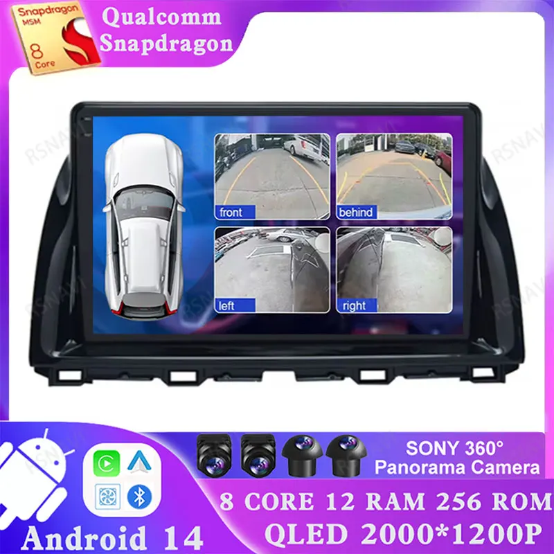 

Android 14 For Mazda CX5 CX-5 CX 5 2012-2015 4G LTE Viedo Player Car Radio Head Unit DSP Multimedia DVD GPS BT Stereo 5G WIFI