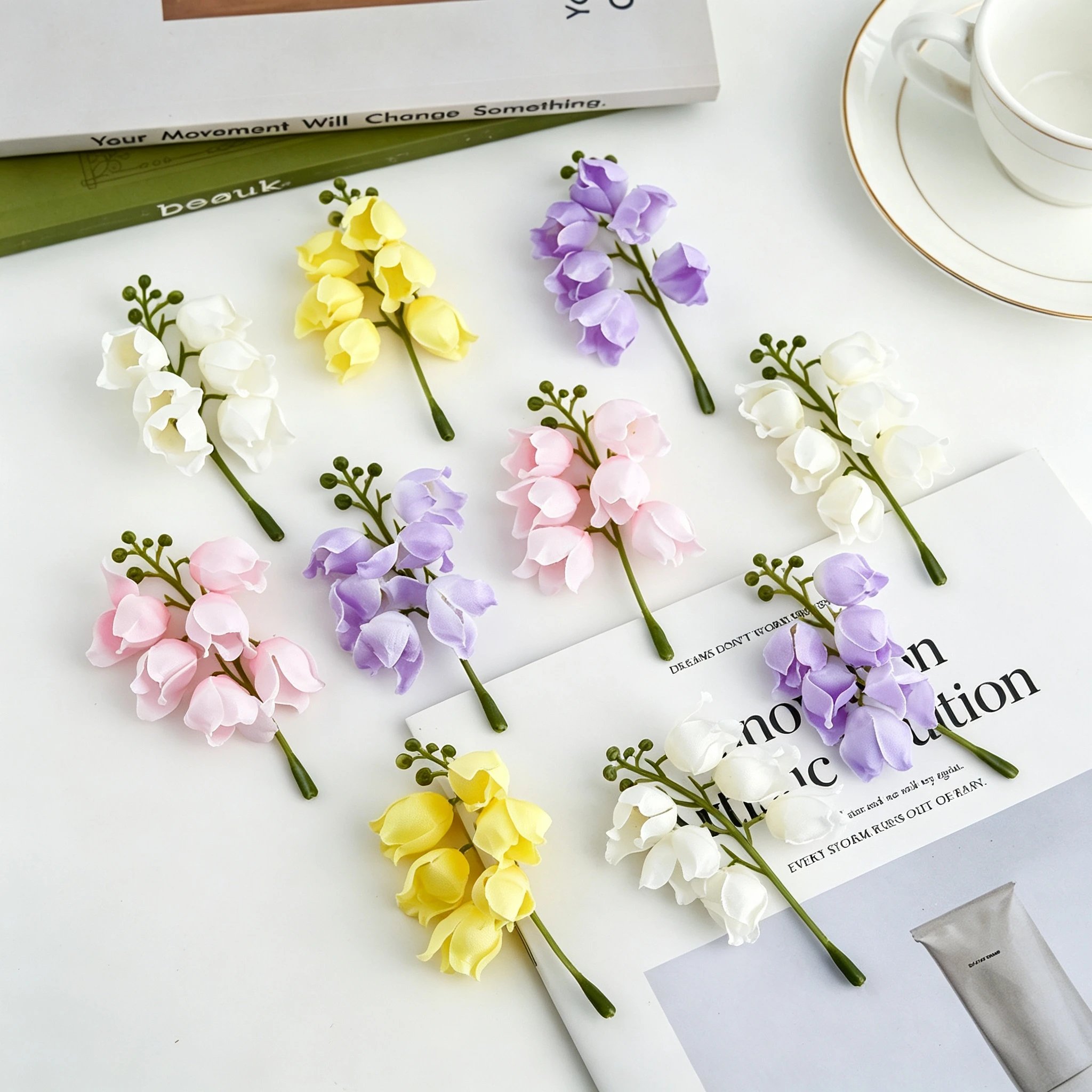 10/20 Stück künstliche Blumenköpfe aus Seide, Canterbury Bell, für Zuhause, Zimmer, Tischdekoration, Hochzeitskranz, Garten, Hof, Bogen, DIY-Geschenk, Süßigkeitenbox – Detail 3