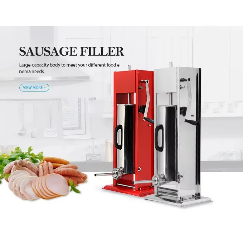 

Housemade 4L 6L 8L 10L Vertical Manual Stainless Steel Sausage Syr-inge Filler Meat Maker Machine for Filling Products