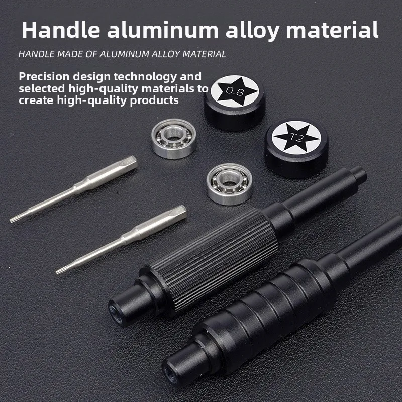 6 in 1 Precision Screwdriver Set S2 Alloy Steel Magnetic Bits Aluminum Alloy Handle Mini Repair Kit for Smartphone Tablet