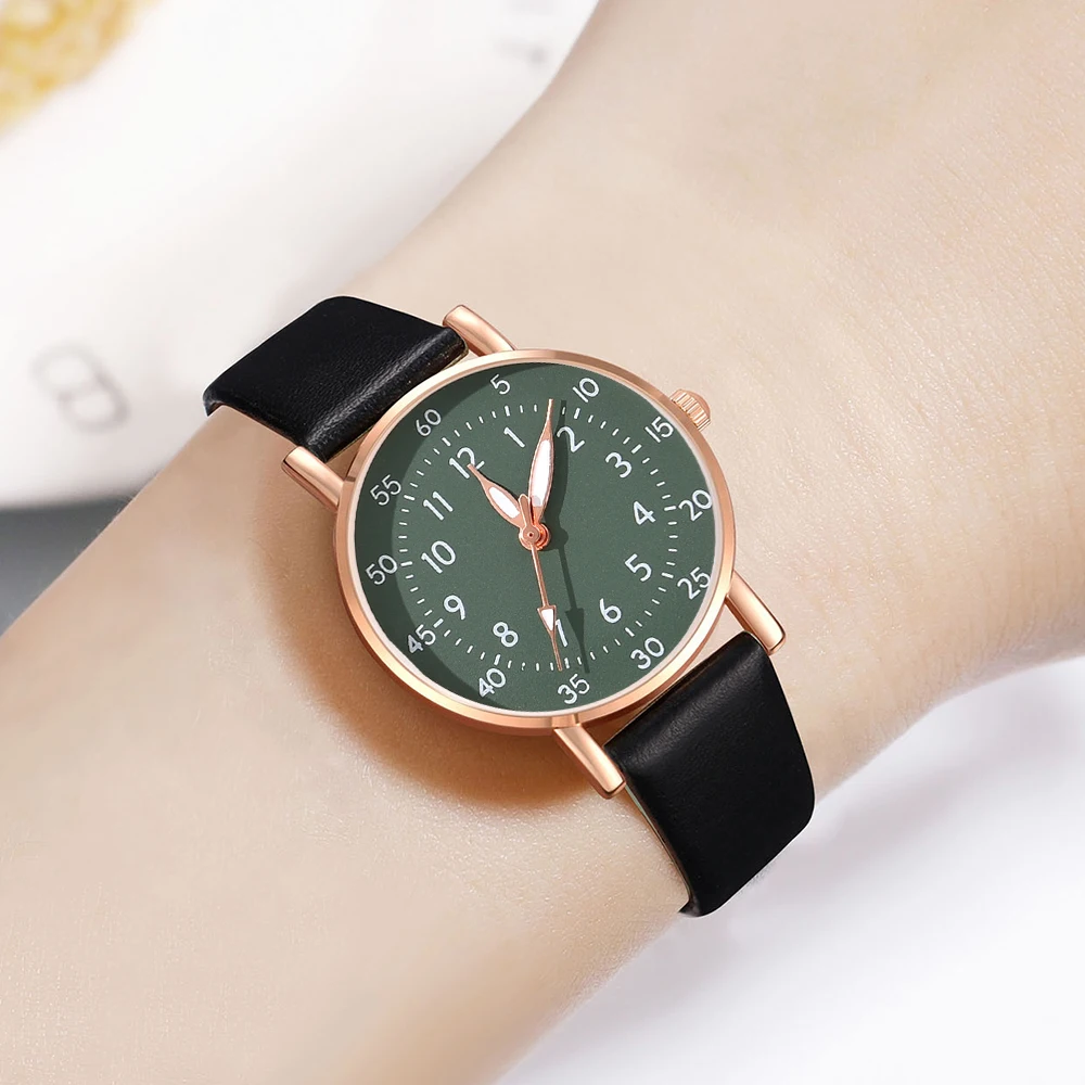 1PCS Couple Minimalist Style Double-Layer Arabic Numeral Dial Watch Casual Fashion Quartz Watch Is The Perfect Gift For Her