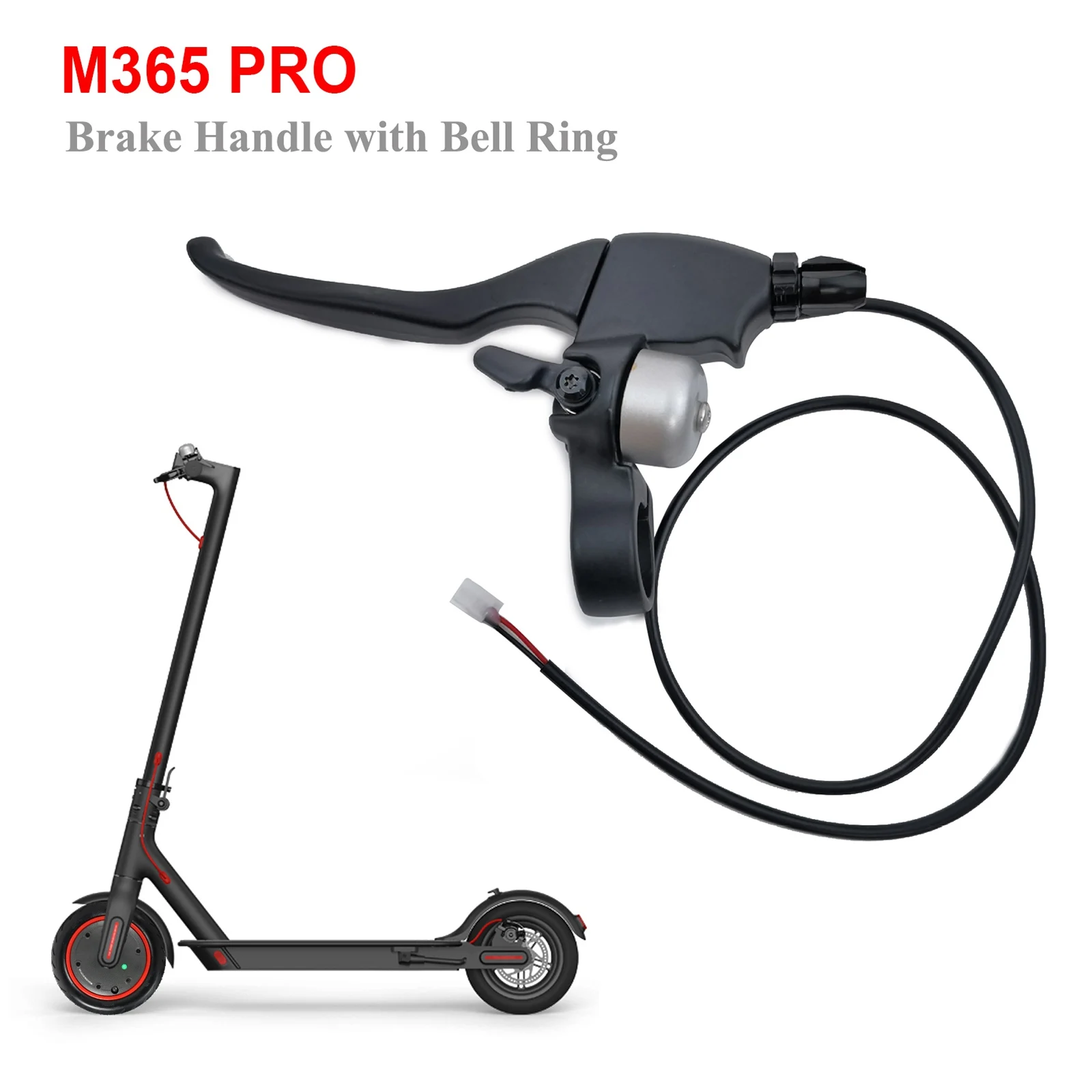 

Authentic 2 In 1 Electric Scooter Brake Handle Brake Lever With Aluminum Alloy Bell Ring For 8.5 Inch Scooter Accessories