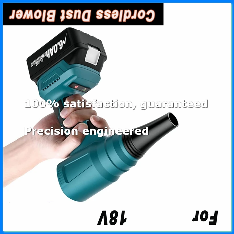 For 18V Cordless Dust Blower Battery, Brushless Motor Compressed Air Dust Collector Handheld Power Tool-A23R