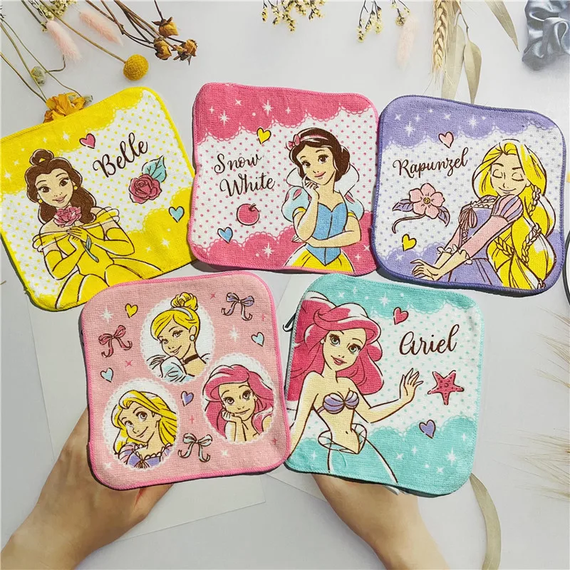 New Anime Minnie Mouse Square Towel Kawaii Princess Toy Story Handkerchief Cartoon C hildren Towel Gifts