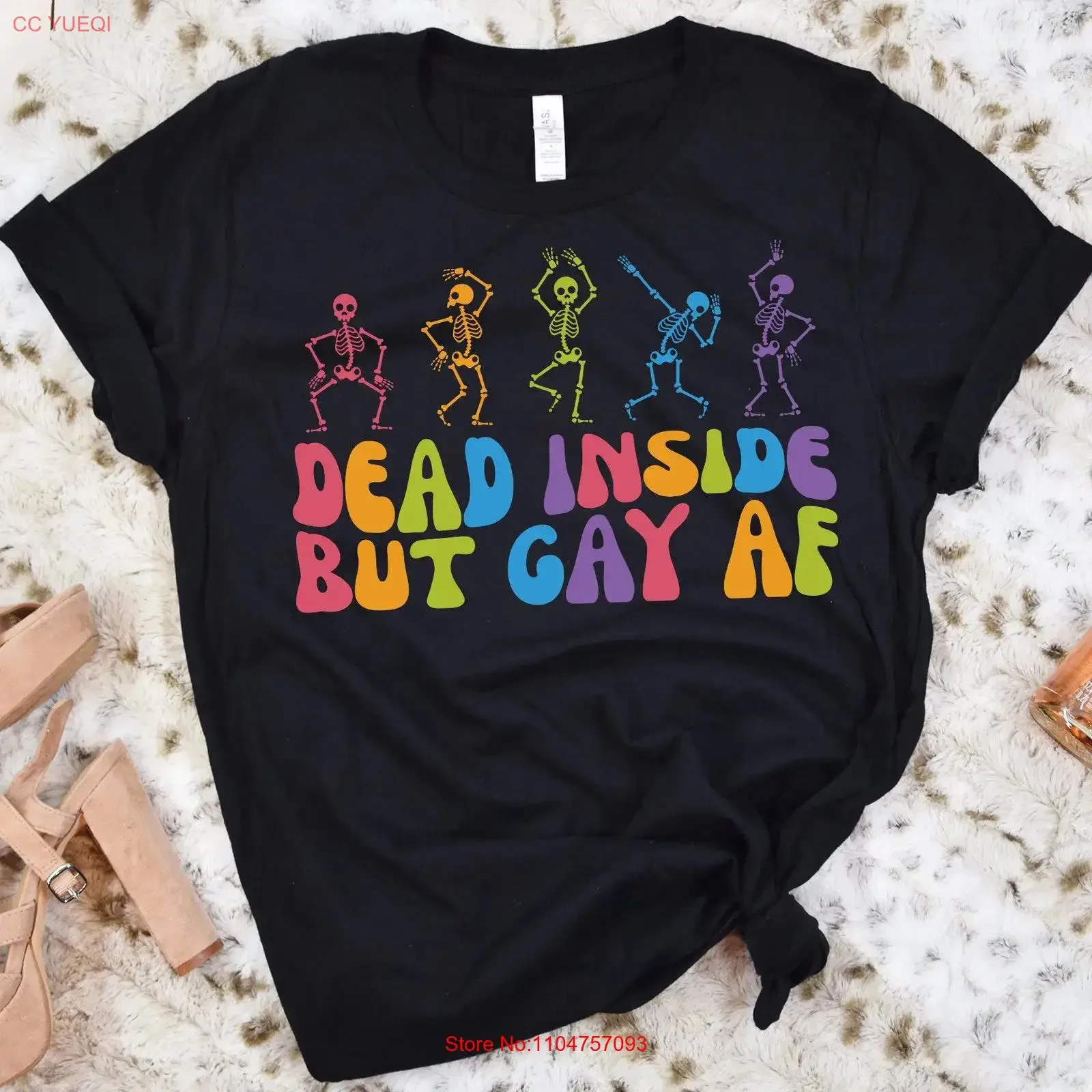Dead Inside But Gay AF T Shirt vintage Washed homme Comfortable Breathable Casual graphic Stylish Versatile streetwear Unisex