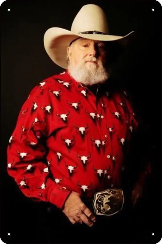 Charlie Daniels Metal Sign Gifts Wall Decor Funny Tin Signs Wall Art Posters Prints for Home Room Kitchen Bar Office Etc 8x12 In