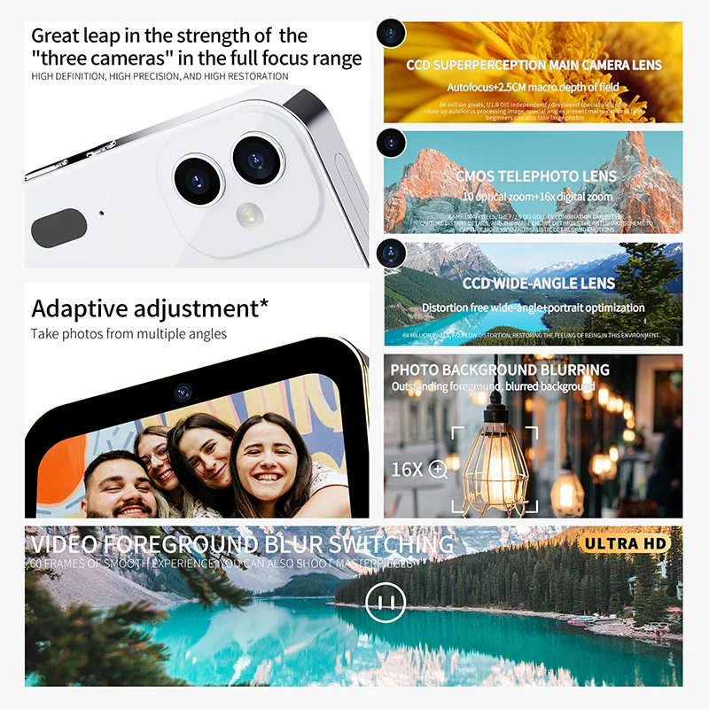 Triple Camera CCD High-Definition Digital Camera with Movie, Music, Photography, Touch Screen, Student Selfie, Vintage Camcorder