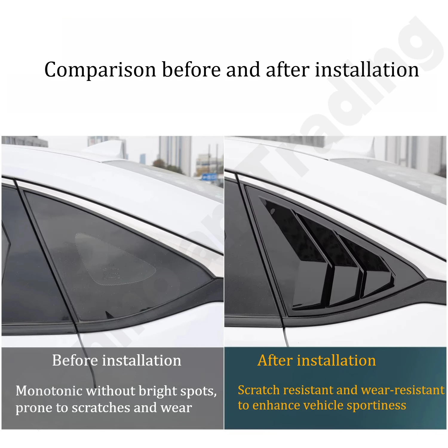 for GAC AION-S Plus‌ 2023~2026 Special louver decorative frame/rear triangle window appearance/appearance accessories view 4
