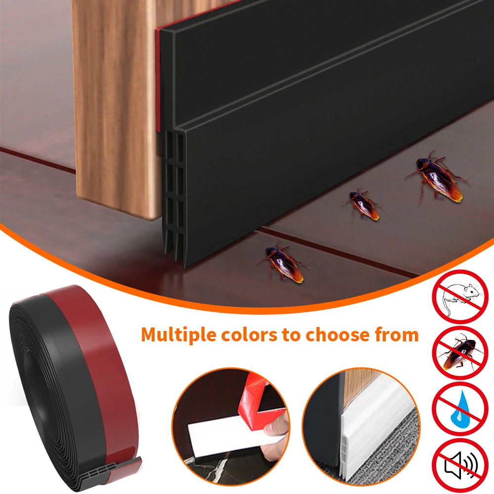 NEW Door Bottom Seal Strip Under Door Weatherstrip Sealing Strips Draft Stopper Door Seal Anti-Cold Gap Blocker Windproof