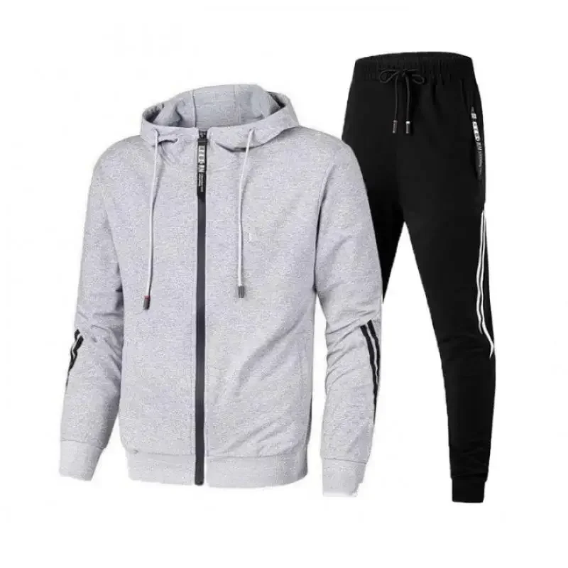 Men Winter Fashion Hoodies Solid Color Suits Tracksuit Winter Warm Clothes Male Casual Hoodie Sets