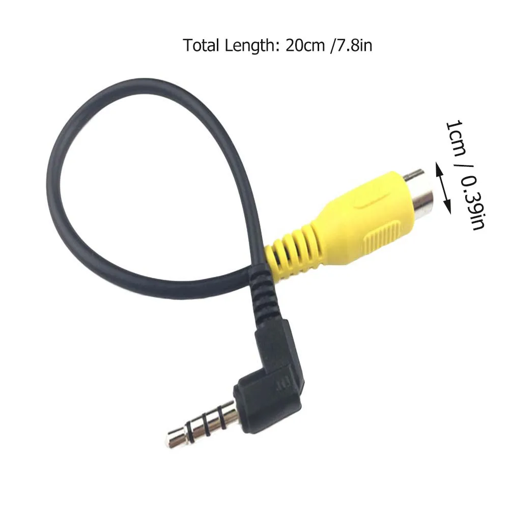 

2.5mm Conversion Line for 7-9 Inch Monitors Car DVR Cable RCA AV GPS Tablet Reverse Camera Input Extension Dash Kit Monitor