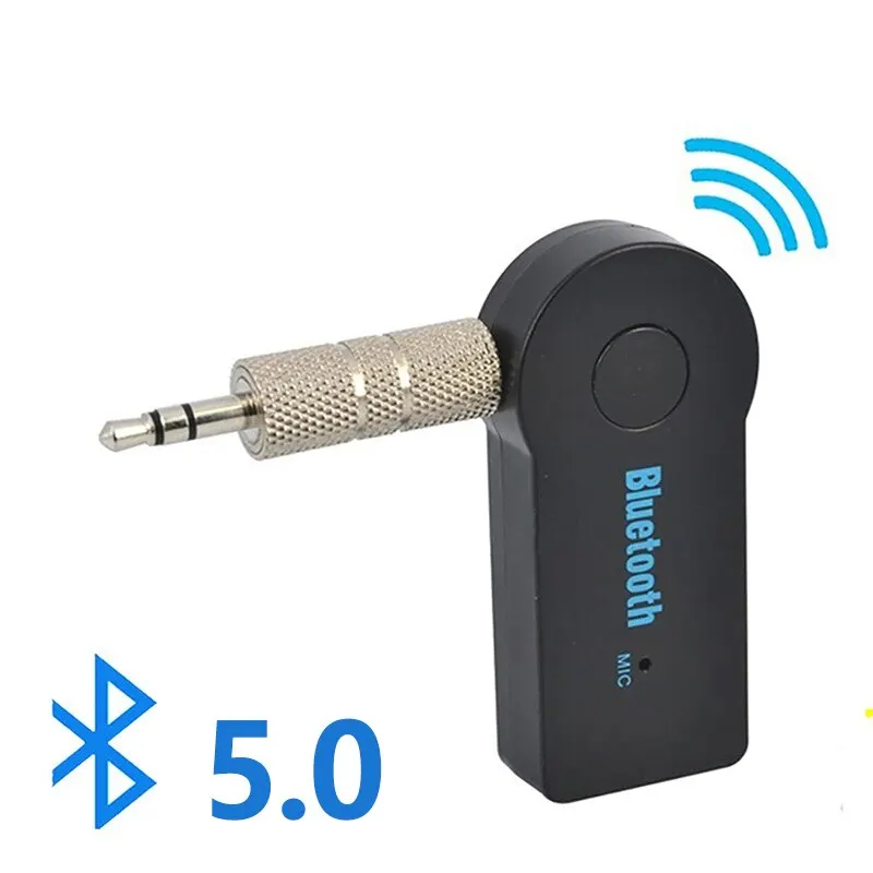 

2 In 1 Wireless Bluetooth 5.0 Transceiver Adapter 3.5mm Car Music Audio AUX Car Bluetooth Receiver Bluetooth Adapter for PC