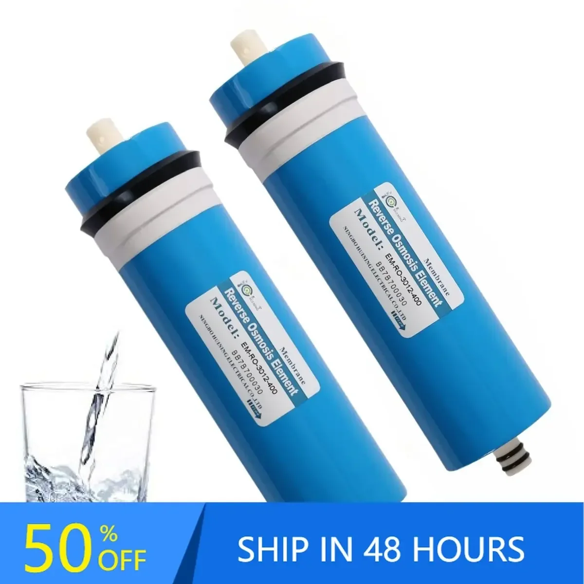 400GPD RO Membrane Reverse Osmosis Water Filter Drinking Water Filtration System Household Under Sink Water Purifier