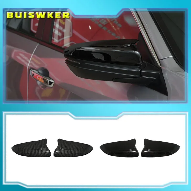 

New Style Horn Shape ABS Carbon Fiber Rear View Side Mirror Cover Rearview Caps For Honda Civic 10th 2016 2017 2018 2019 2020