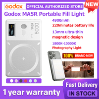 Godox MA5R Magnetic Portable Fill Light 1800K-10000K RGB Atmosphere Photography Light Pocket Spotlight For Phone Selfie Volg