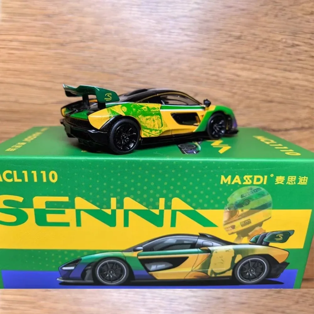Masdi 1:64 Mclaren Senna MCL1110 Edizione Speciale Auto Sportiva In Lega In Miniatura Pressofuso Ornamento Mclaren Collezione Modello Ragazzo Regali