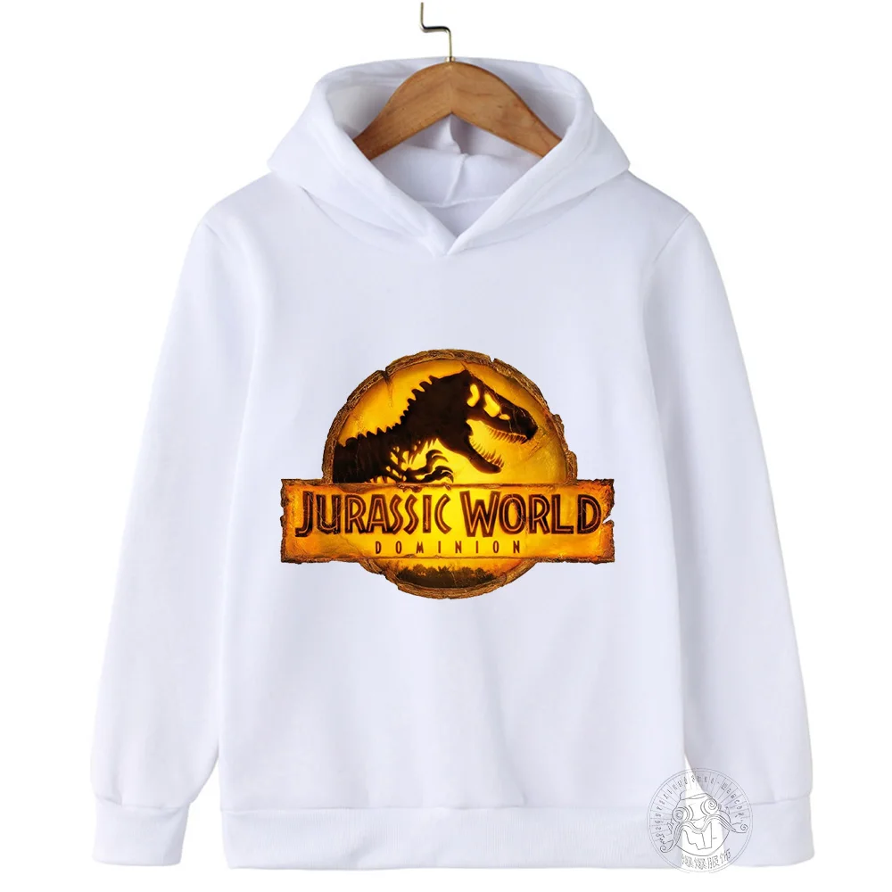 JURASSIC PARK Hoodies Kids Clothes Pullover Dinosaur Long Sleeve Hoody Children Hoody Sweatshirt Boys Girls Hoodie Streetwear