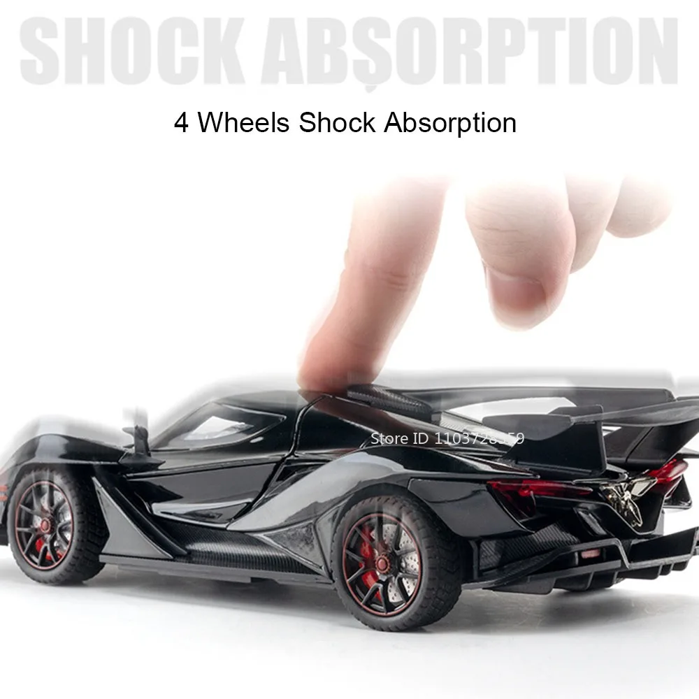 1:24 Apollo IE jouets voitures modèles Huayra GTR-CSR2 720S Revuelto avec son lumière retirer Miniature voiture de sport article de collection