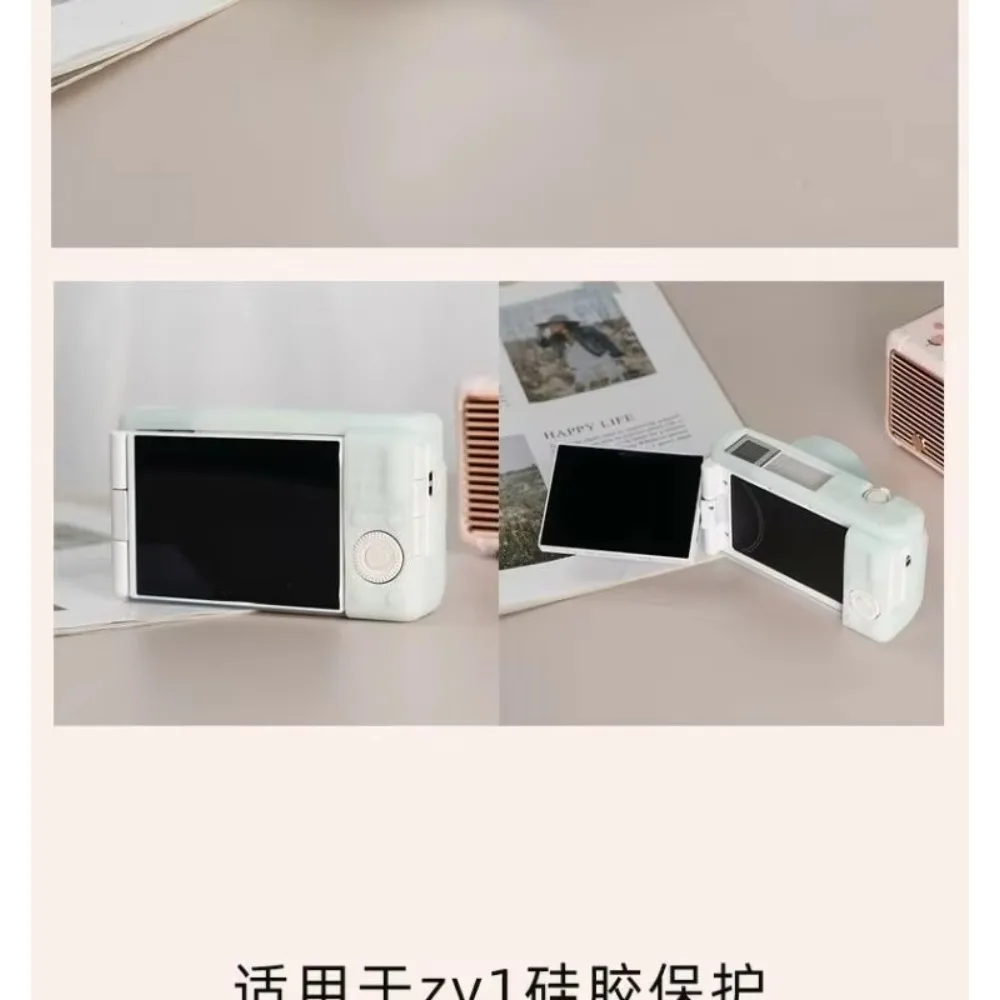 Soft Body Protective Case Silicone cover For Sony ZV1 camera protective cover camera bag Cover + 1PCS Free Tempered Film
