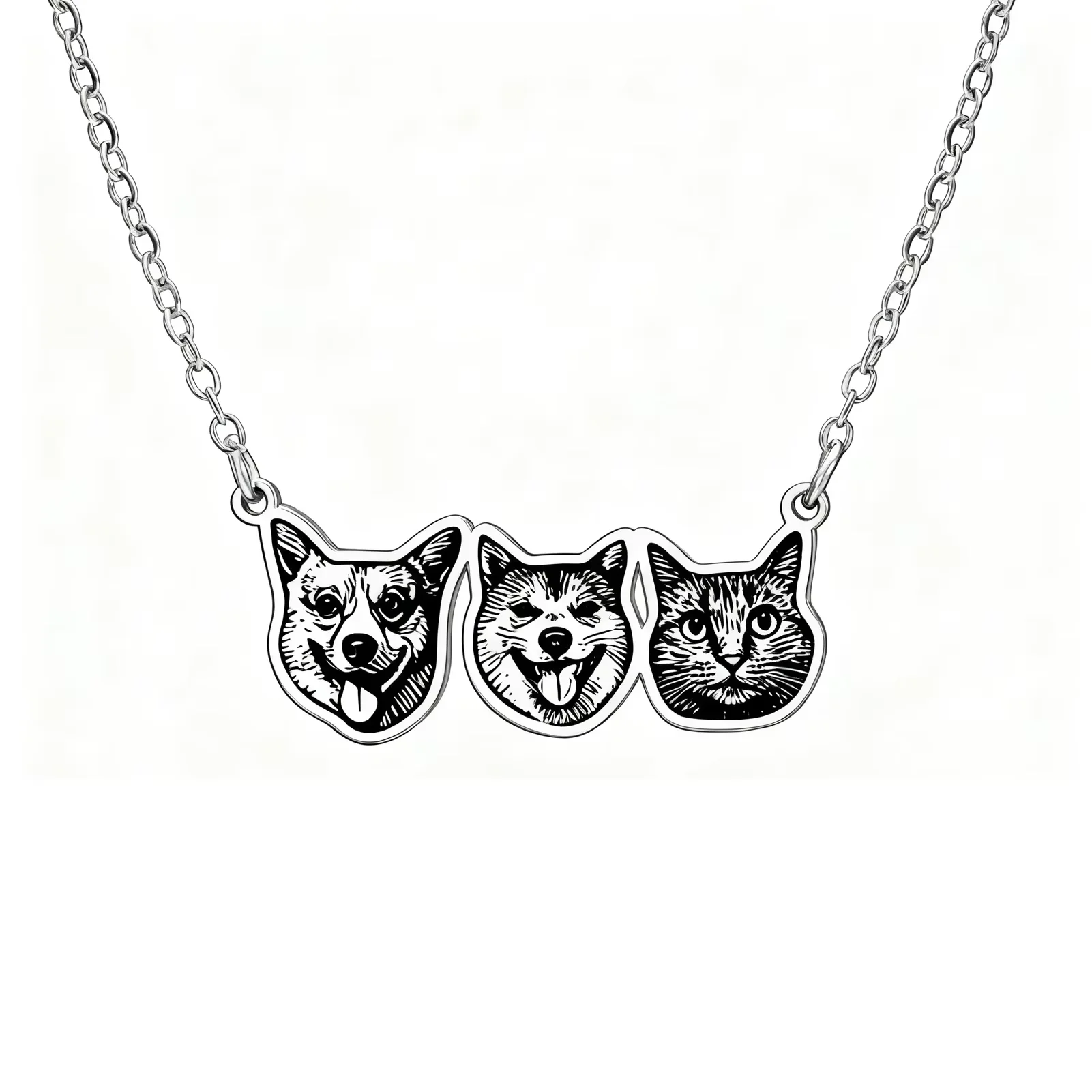 

Персонализированное ожерелье с фото питомца, кулон для кошек и собак, украшение из нержавеющей стали, милое ожерелье с изображением питомца, подарки для семейных воспоминаний, тренд 2026 года