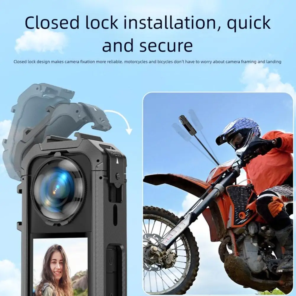 ل Insta360 X5 إطار حماية قفص الإطار البلاستيكي المغناطيسي العملي الإسكان مع الحذاء البارد جبل قوس الإفراج السريع