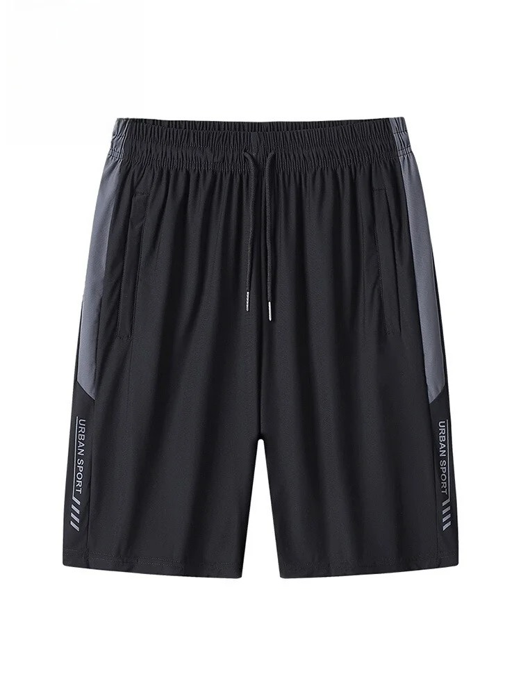 

Pierre Cardin Men's High Elastic Ice Silk orts Summer Thin Breathable Qui Dry Sport Five-Quarter Length Casual Pants