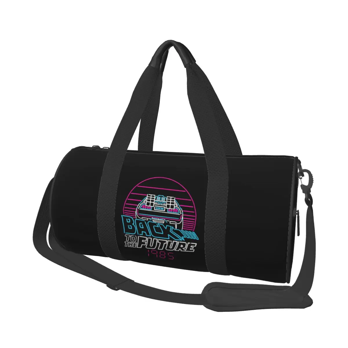 

Back To The Future 80s Delorean Future 1985 Large Duffle Gym Bag Multi-Functional Duffle Travel Bags Handbags Fitness bag
