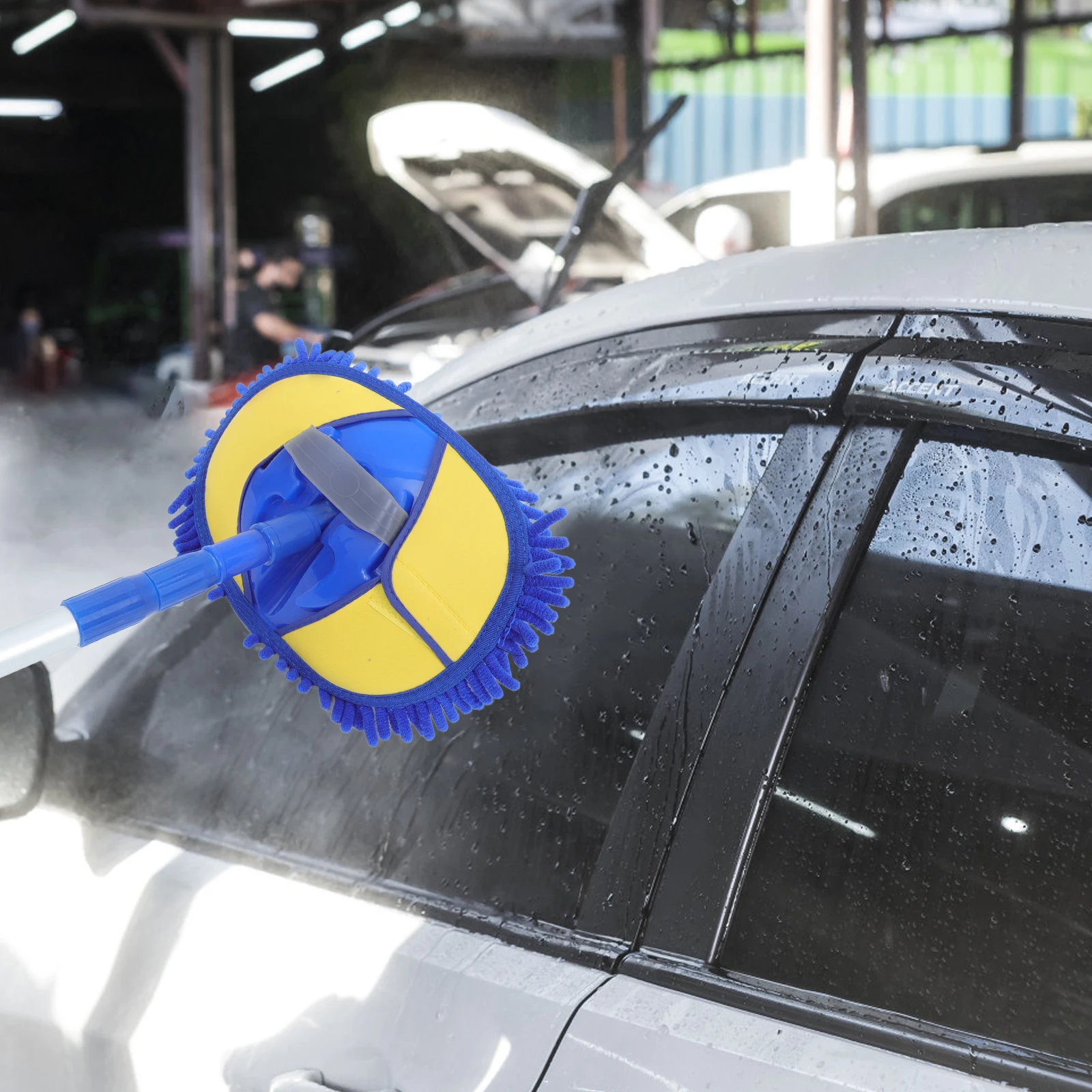 

Car Wash Mop Chenille Cloths Pads Soft Mops Sponge Brush Head Cleaning Mitts Tools Telescopic Aluminum Storage Bag
