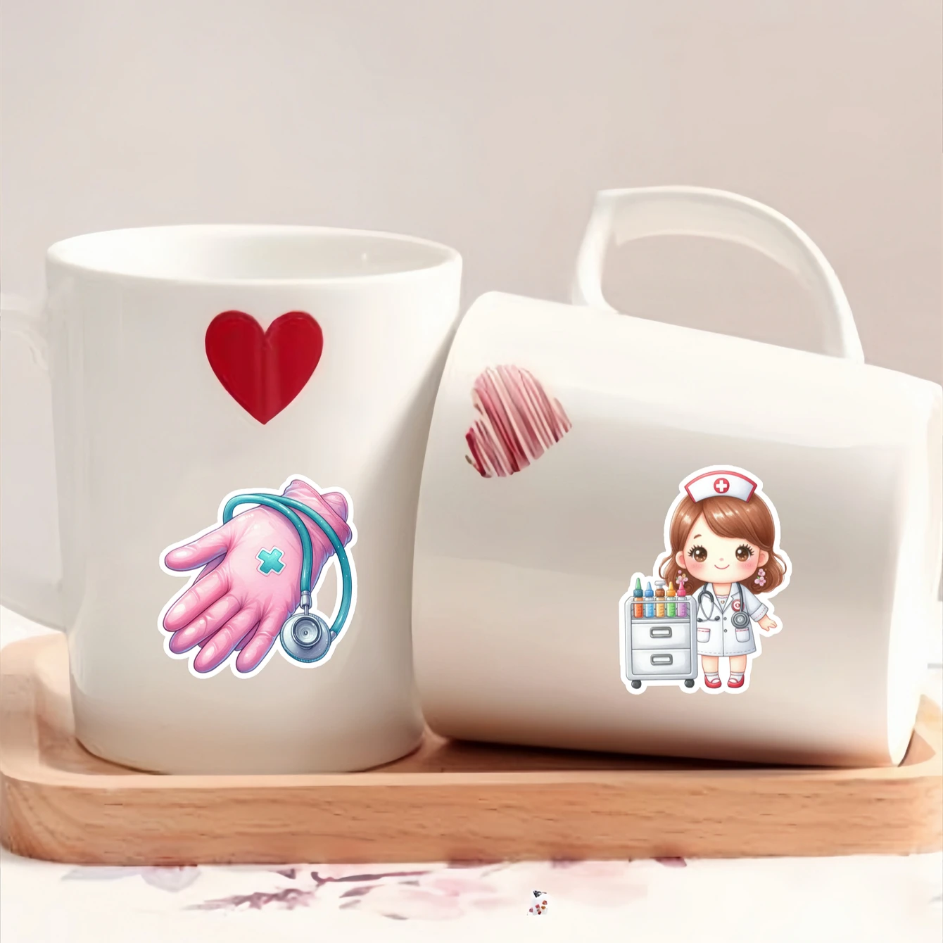 20pcs Cute nurse and doctor in daily life Sticker For Luggage Skateboard Phone Laptop Moto Bicycle Wall Guitar/DIY Scrapbooking